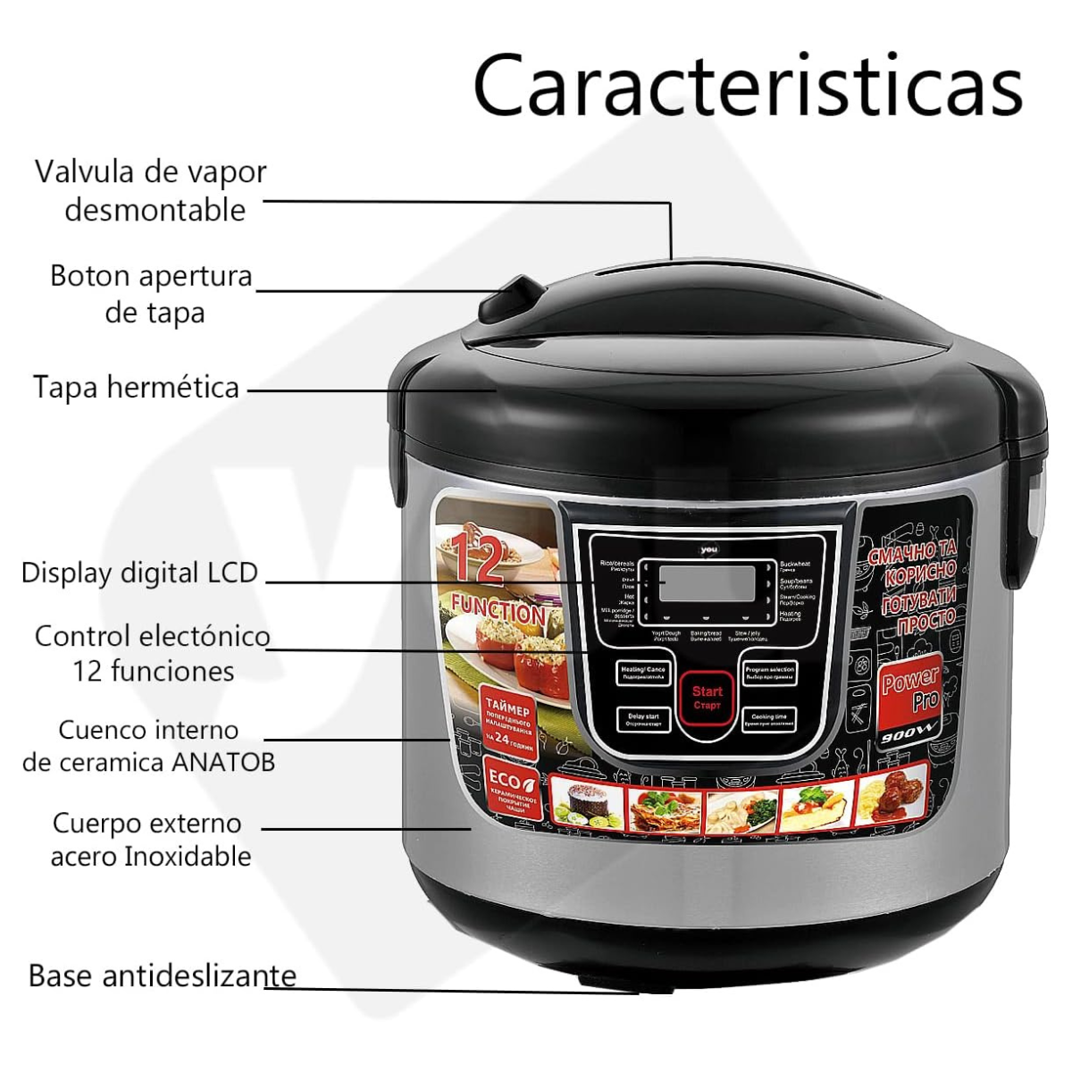 Olla Eléctrica Multifuncional  6L - Cocina Todo en Uno Fácil y Rápido