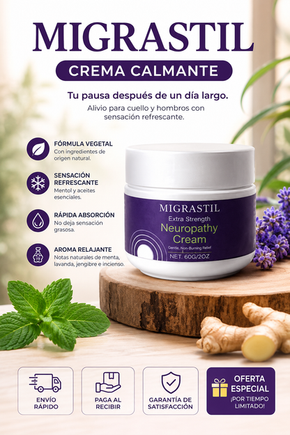 Migrastil Crema Calmante 60g - Haz del masaje relajante parte de tu rutina