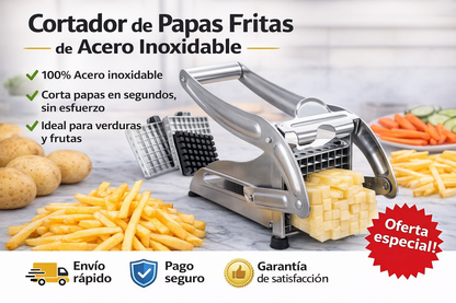 Cortador De Papas Fritas De Acero Inoxidable - La herramienta que transforma tu cocina
