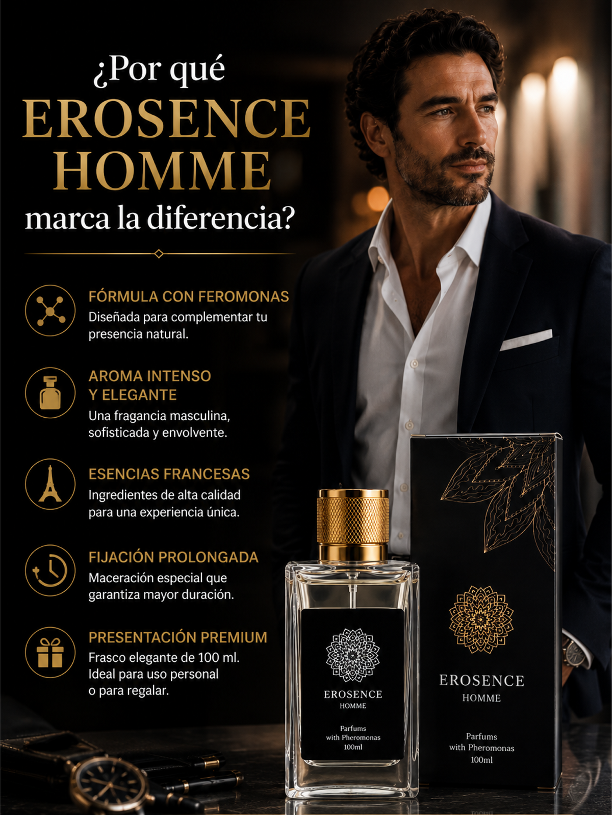 EROSENCE HOMME - Perfume Masculino con Feromonas 100 ml