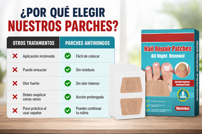 Parches Antihongos de Uñas - Pack 16 Unidades - Recupera el aspecto saludable de tus uñas sin complicaciones